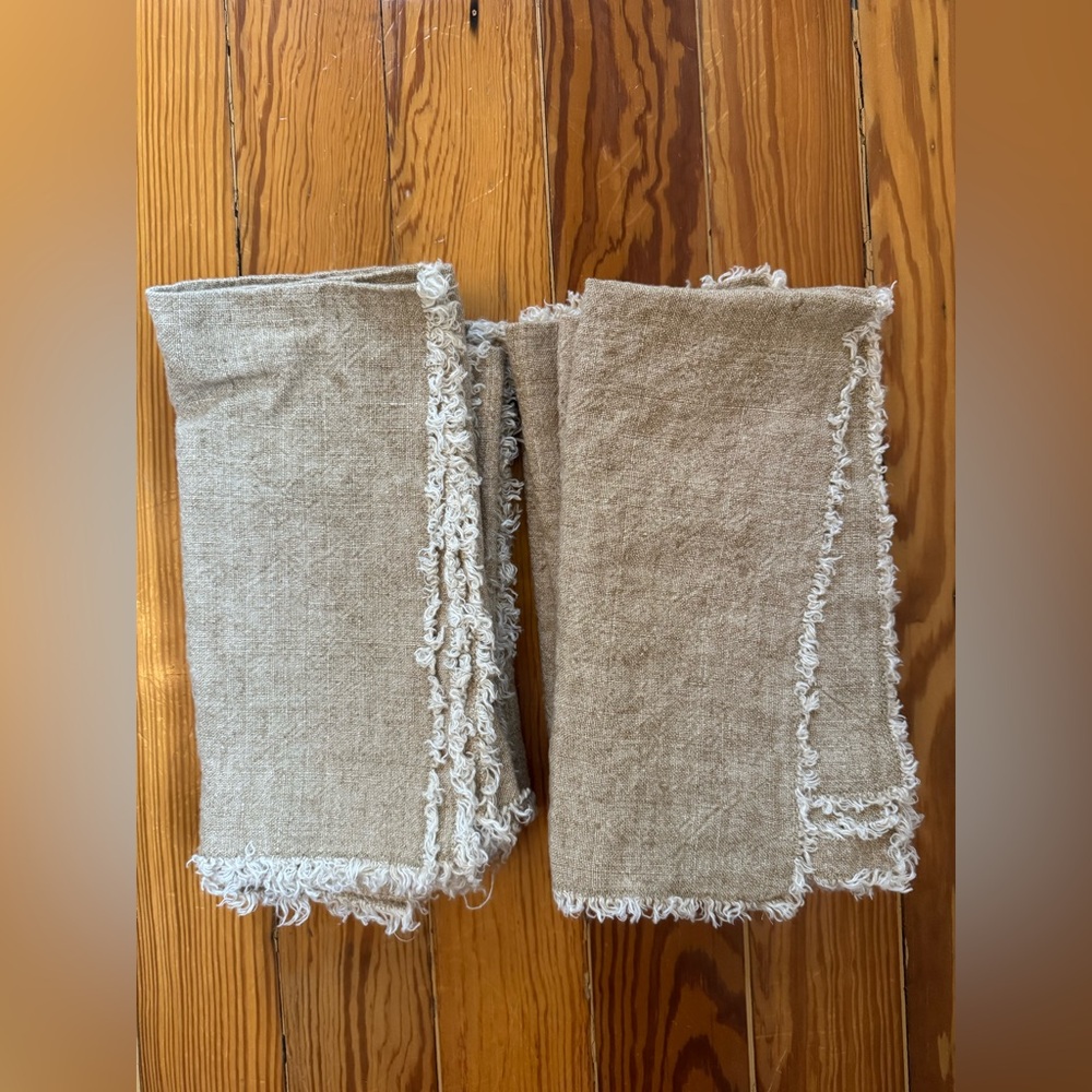Pottery Barn Fringed Napkins